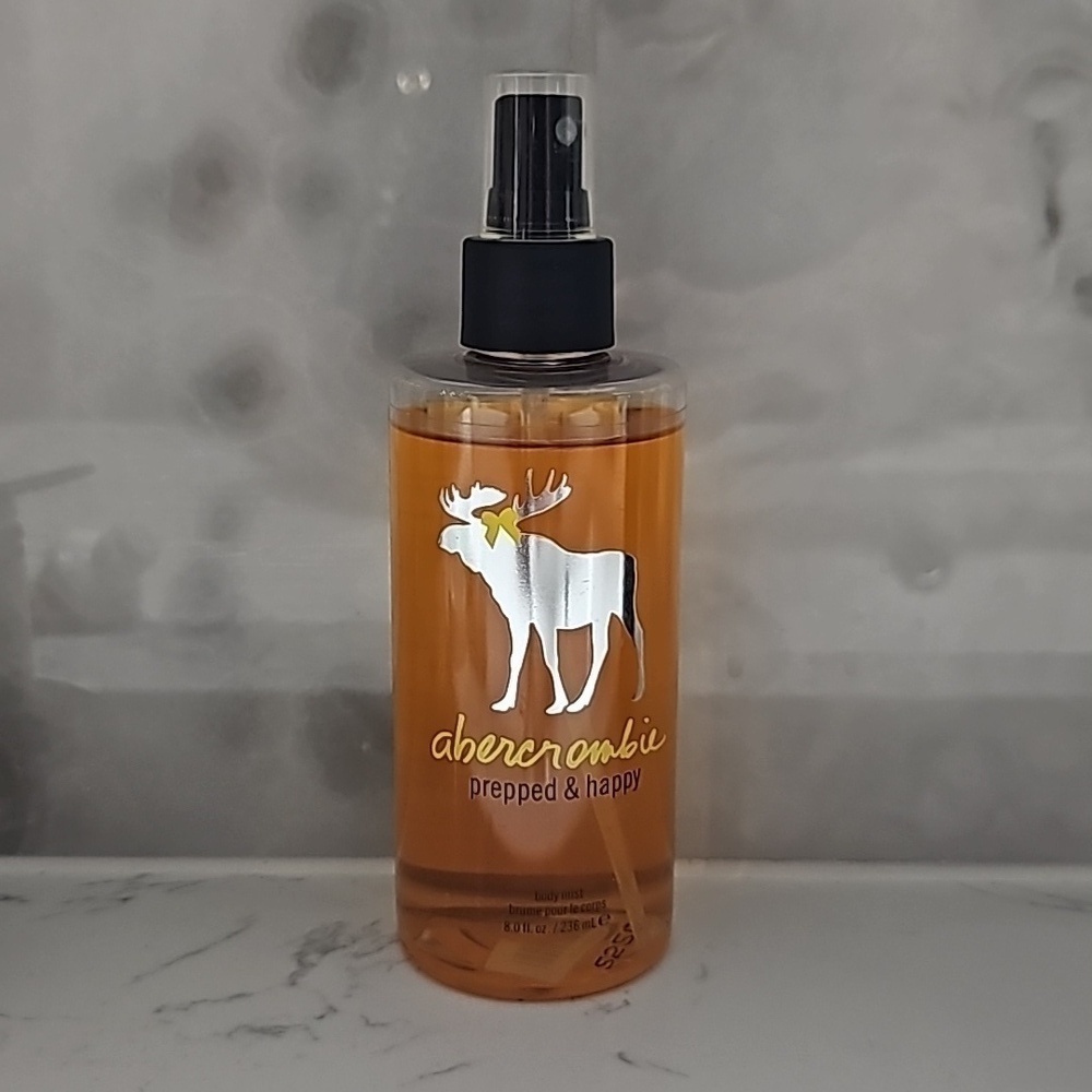 Rare Discontinued Abercrombie Prepped & Happy Perfume Body Mist 8.0 Fl oz/236 mL